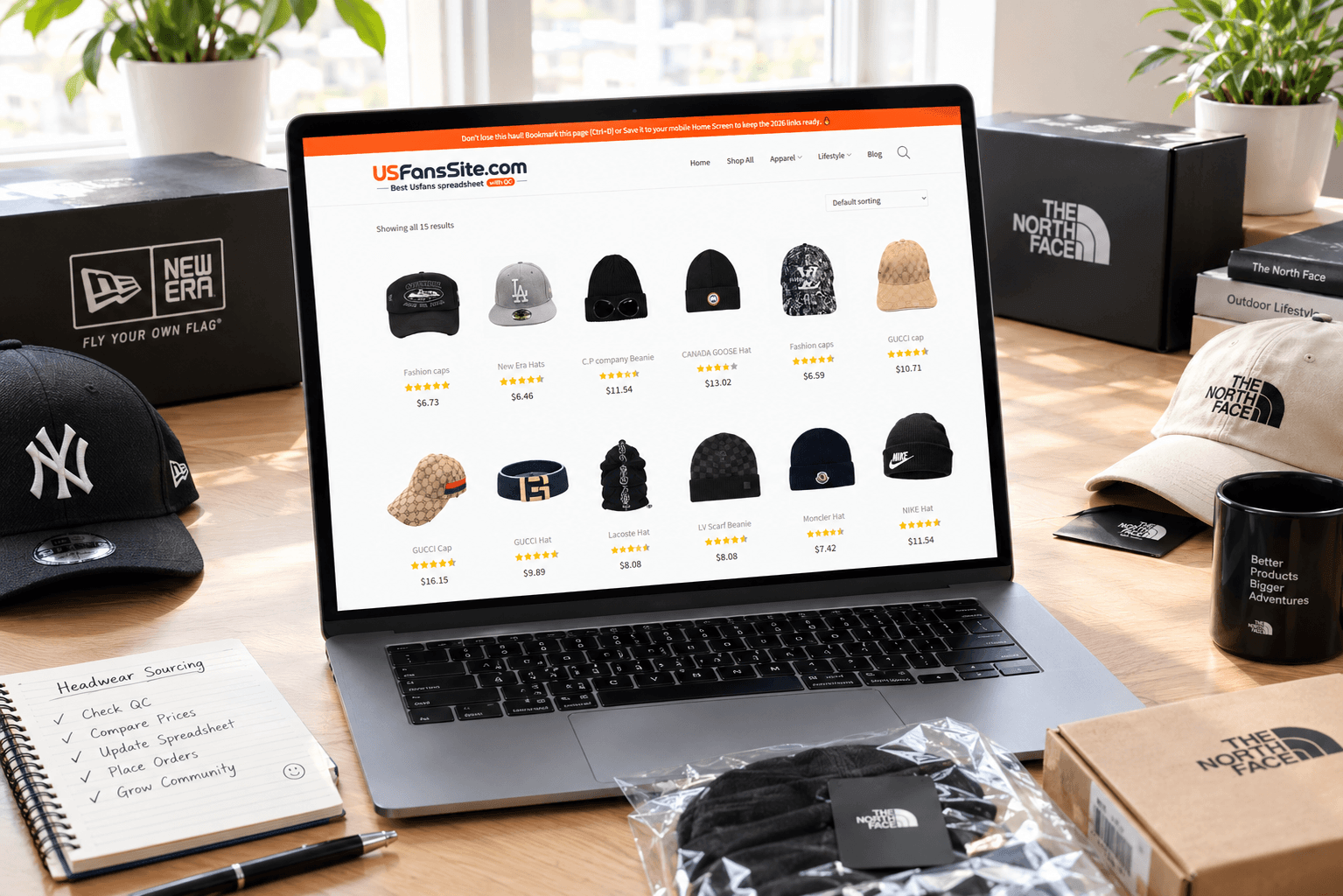 Cssbuy spreadsheet Headwear category