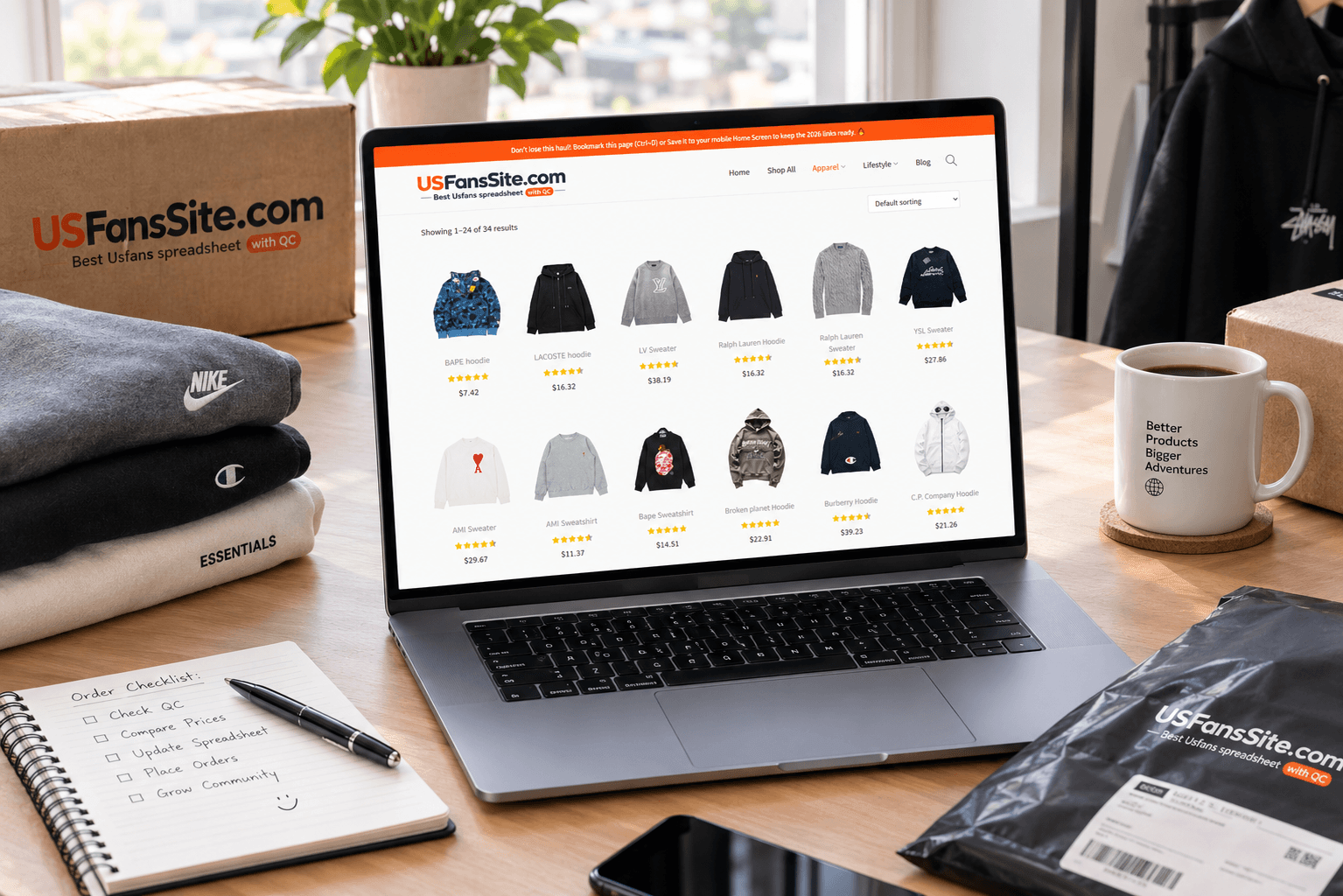 Cssbuy spreadsheet Hoodies and Sweaters category