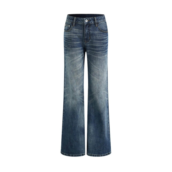 Flared floor-length jeans